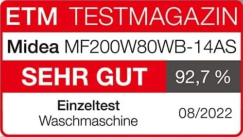 Midea MF200W100WB-14A Waschmaschine 10kg | Inverter-Quattro-Motor | 70% Ersparnis photo review