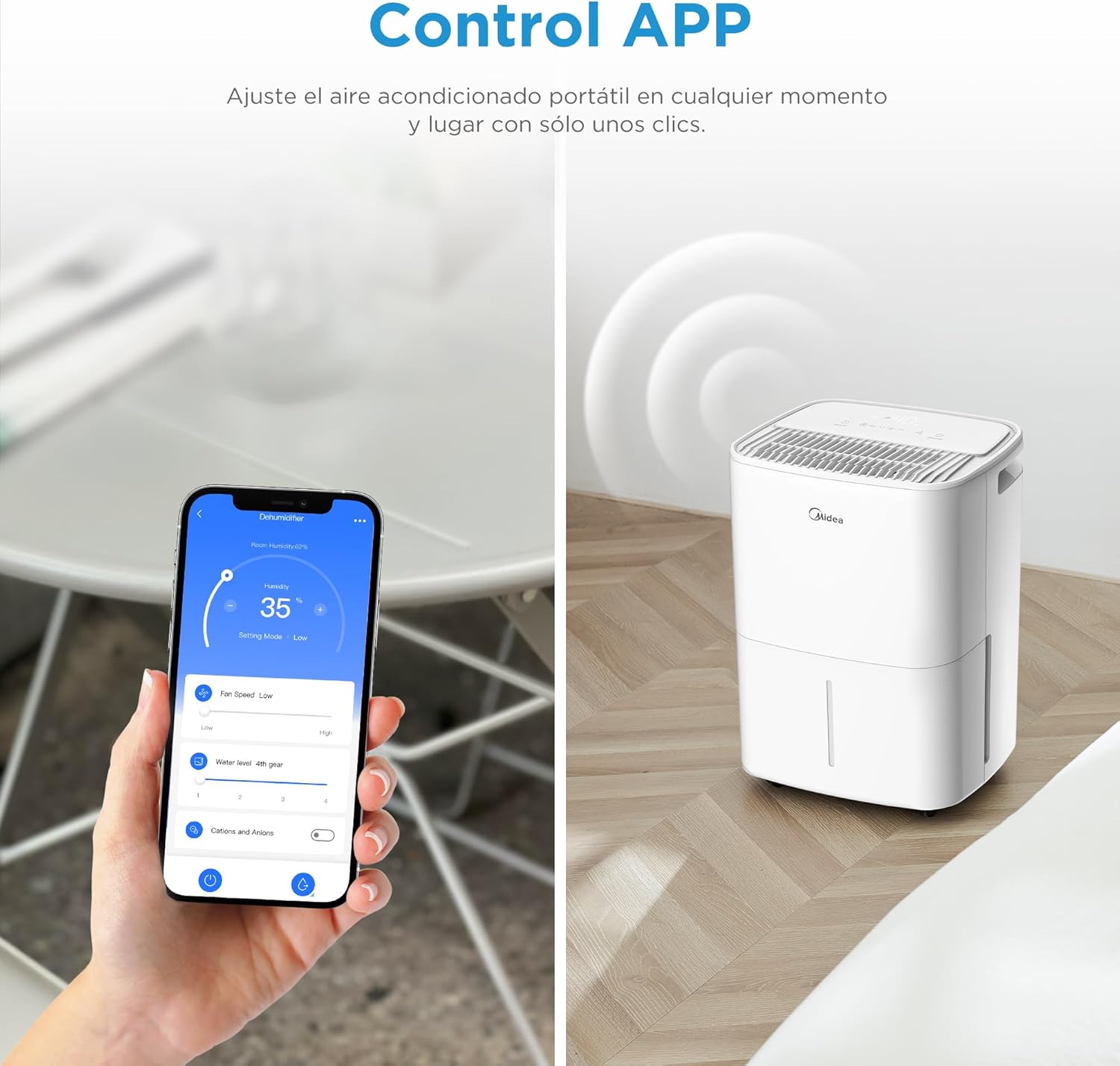 Déshumidificateur Intelligent Midea 12L/jour - Contrôle APP + Mode Silencieux – Image 7