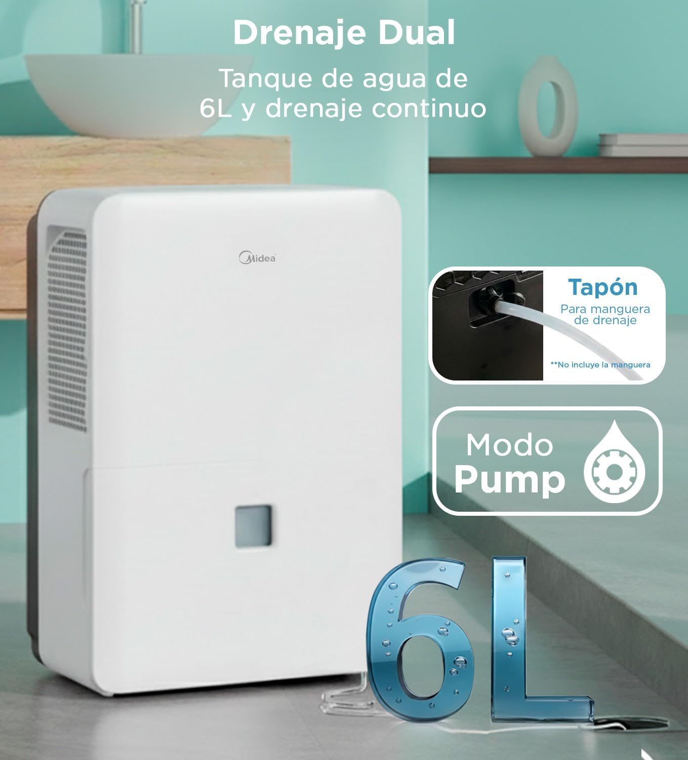 Déshumidificateur Midea 50L/jour - Industriel pour 112m² - APP Intelligente – Image 8