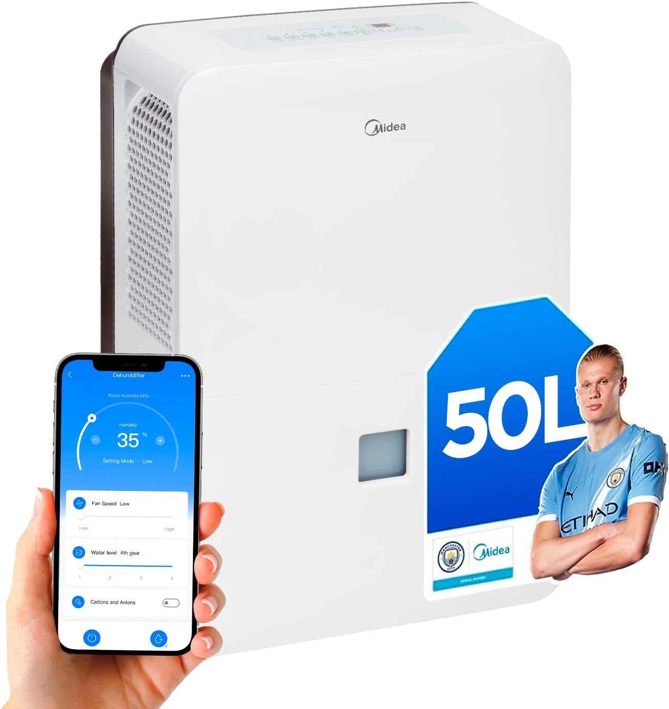 Déshumidificateur Midea 50L/jour - Industriel pour 112m² - APP Intelligente