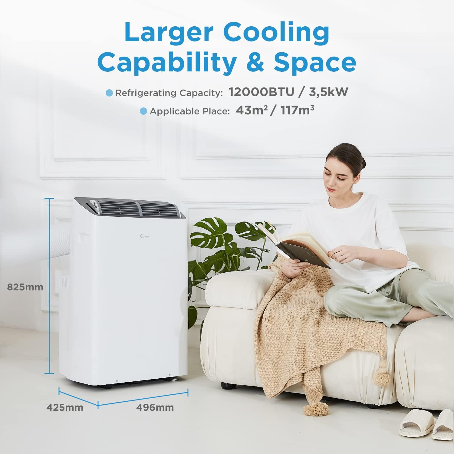Climatiseur Mobile Midea Real Cool 35 | 12000 BTU Silencieux | SEER 14.5 – Image 3