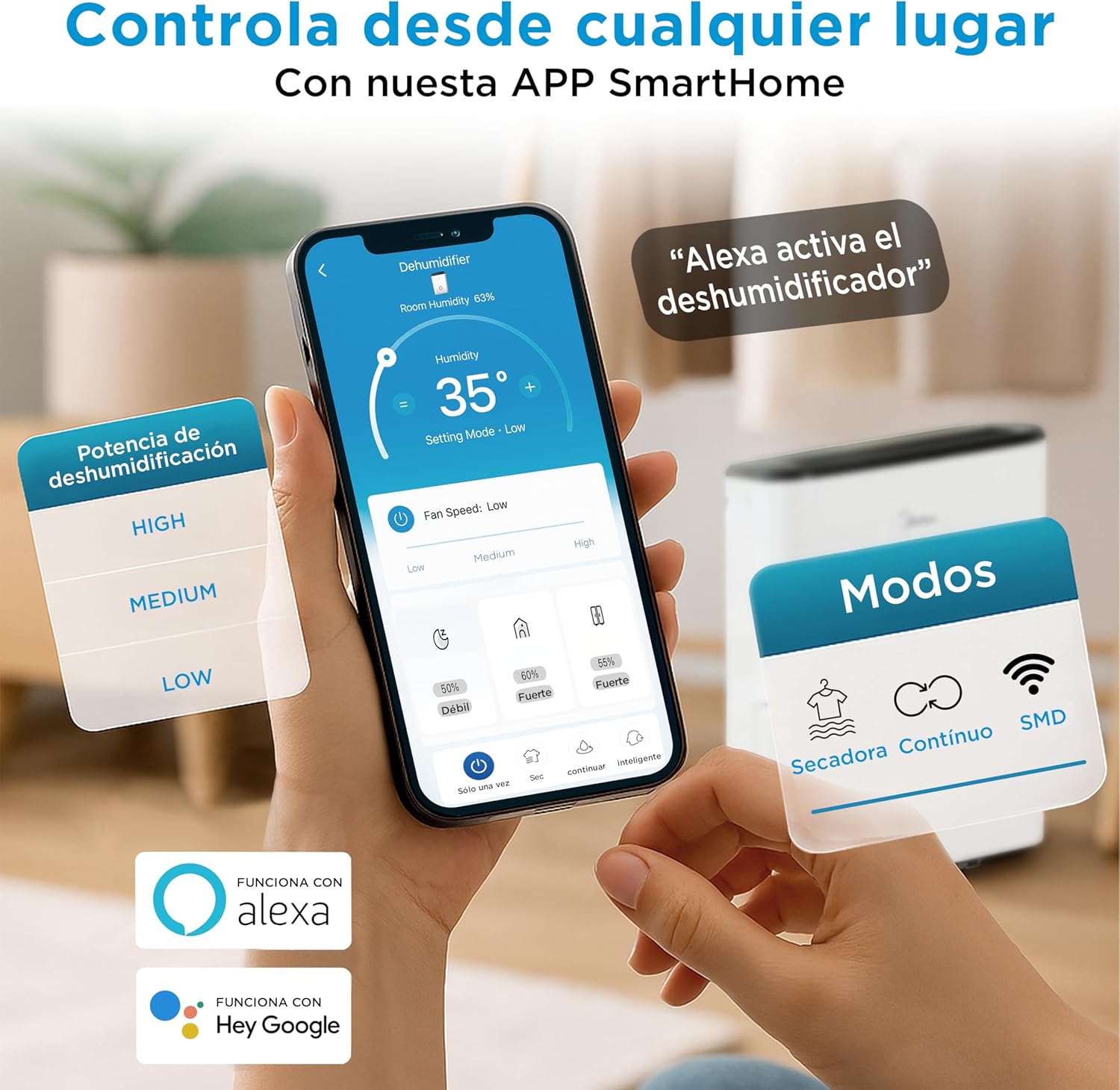 Déshumidificateur Midea 20L/jour - Puissant & Intelligent pour 50m² - Contrôle APP – Image 9