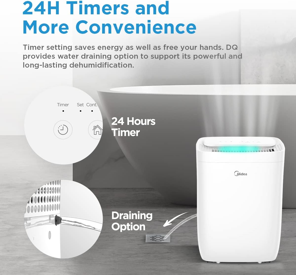 Midea Luftentfeuchter 10L/Tag | HEPA-Filter | 39dB Ultra-Leise – Bild 7