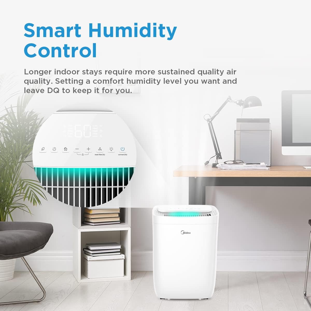 Midea Luftentfeuchter 10L/Tag | HEPA-Filter | 39dB Ultra-Leise – Bild 8