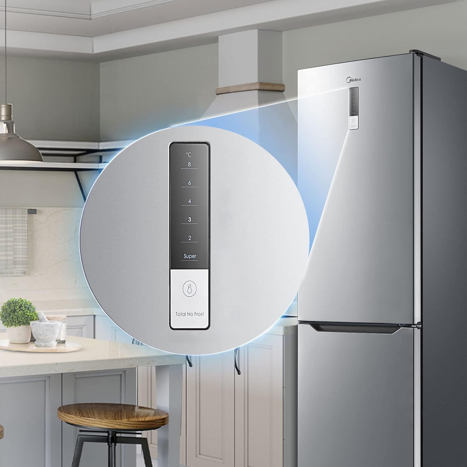 Midea MDRB424FGE02OA Kühl-Gefrierkombination 310L | NoFrost | 188cm | GMCC-Kompressor – Bild 5