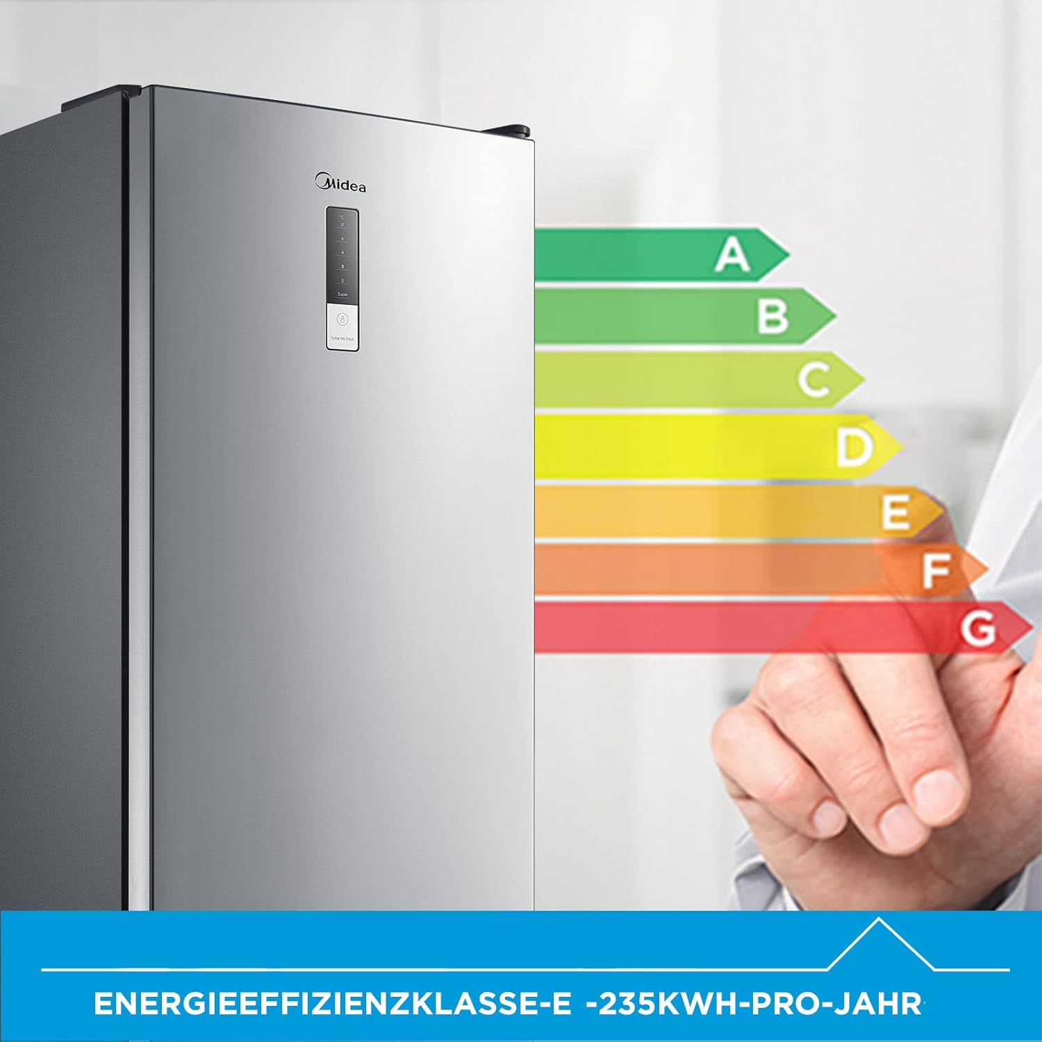 Midea MDRB424FGE02OA Kühl-Gefrierkombination 310L | NoFrost | 188cm | GMCC-Kompressor – Bild 6