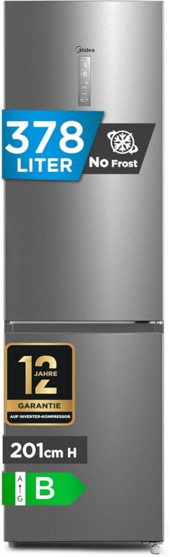 Midea MDRB521MGB02 MEGA Kühl-Gefrierkombination 378L | Energieklasse B | 35 dB | NoFrost