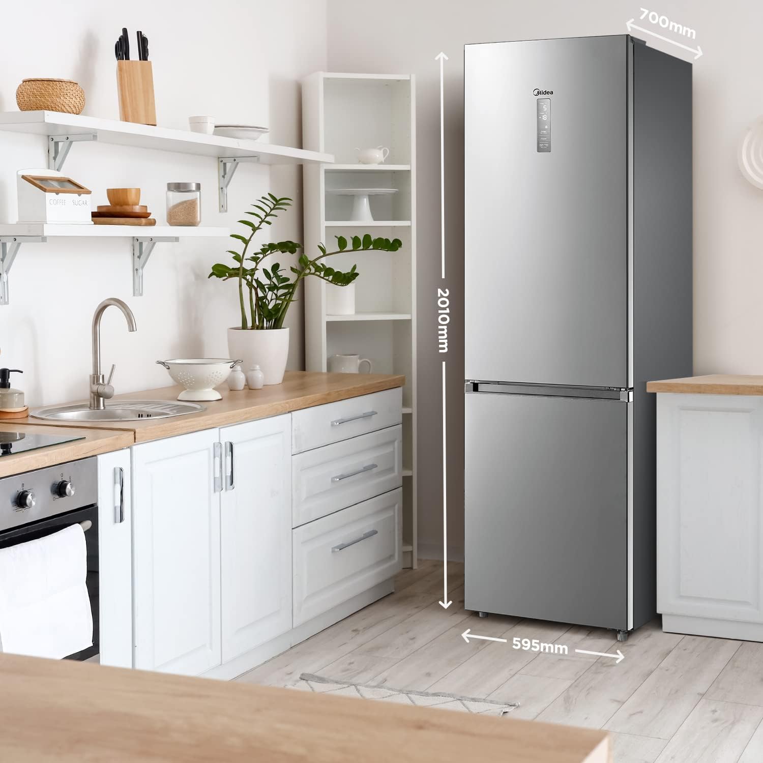 Midea MDRB521MGB02 MEGA Kühl-Gefrierkombination 378L | Energieklasse B | 35 dB | NoFrost – Bild 2