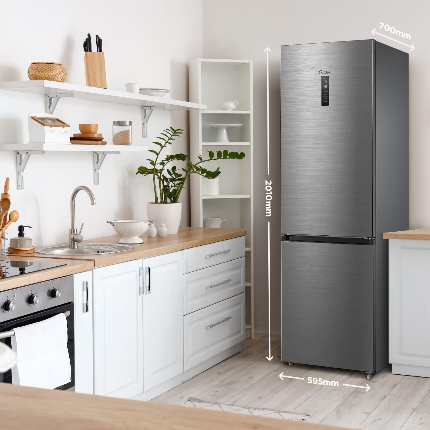 Midea MDRB521MIC46A MEGA Kühl-Gefrierkombination 378L | WiFi | Smart Home | Energieklasse C – Bild 4