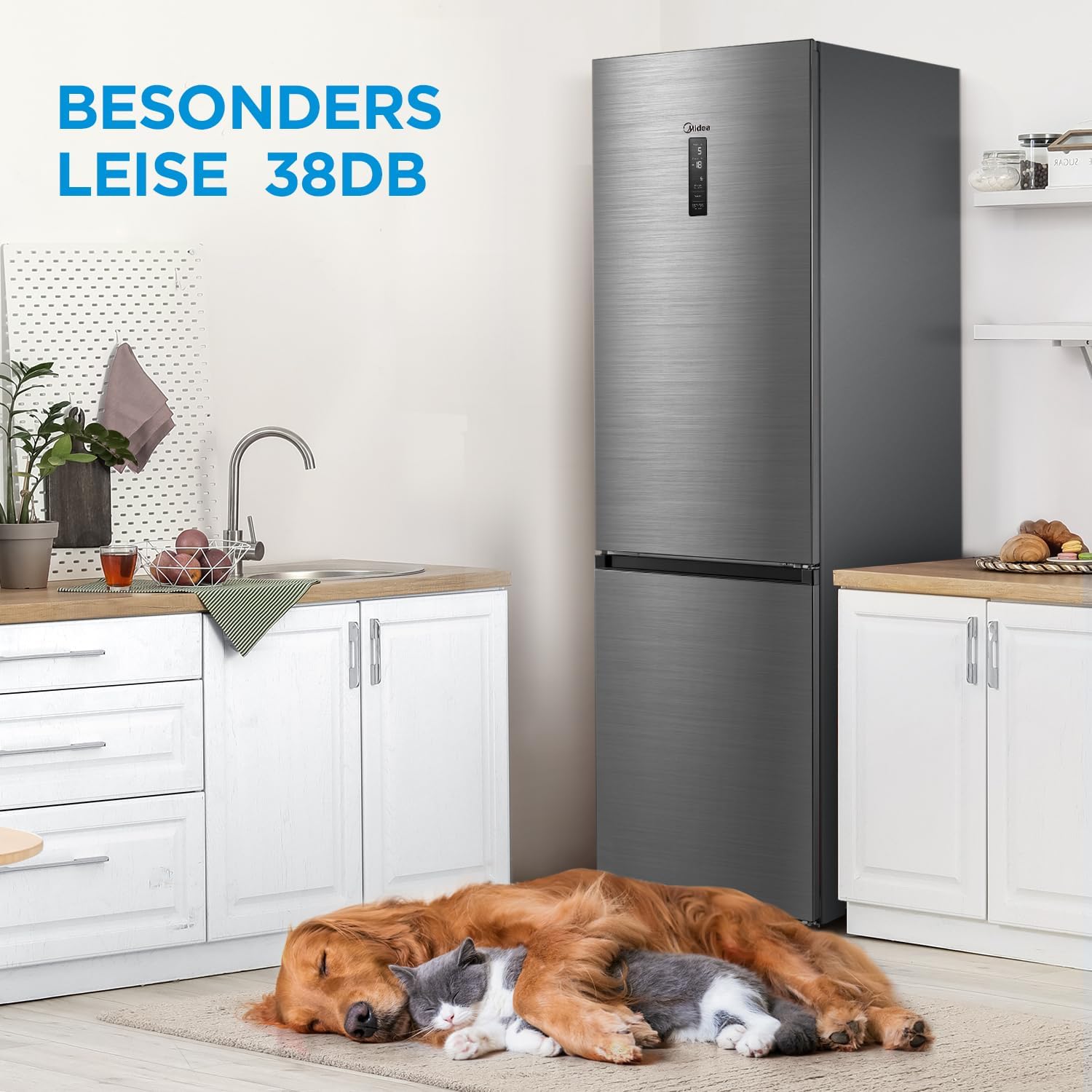 Midea MDRB521MIC46A MEGA Kühl-Gefrierkombination 378L | WiFi | Smart Home | Energieklasse C – Bild 6