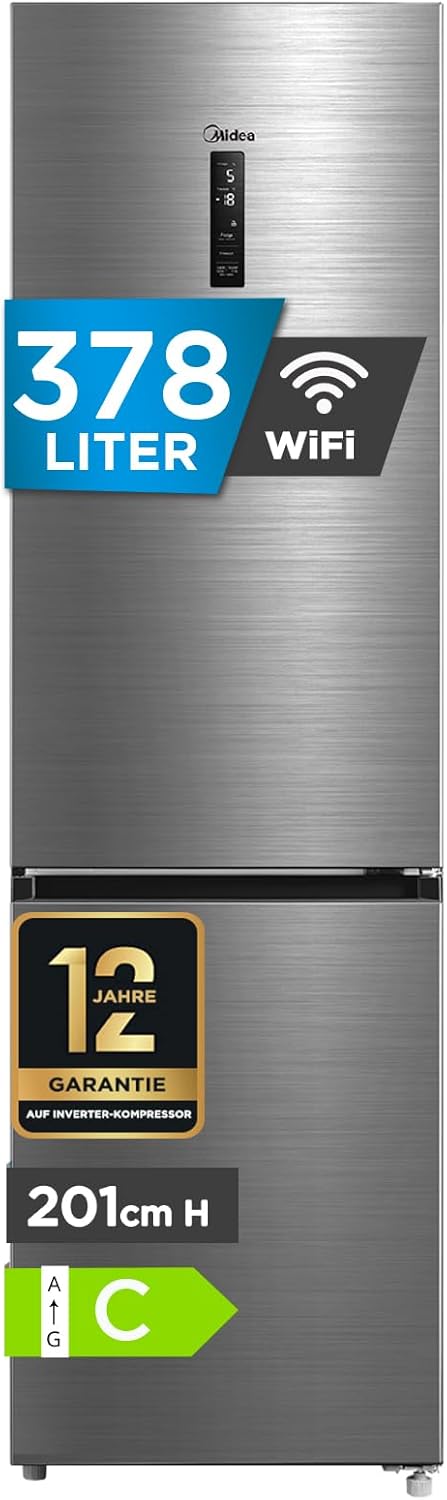 Midea MDRB521MIC46A MEGA Kühl-Gefrierkombination 378L | WiFi | Smart Home | Energieklasse C