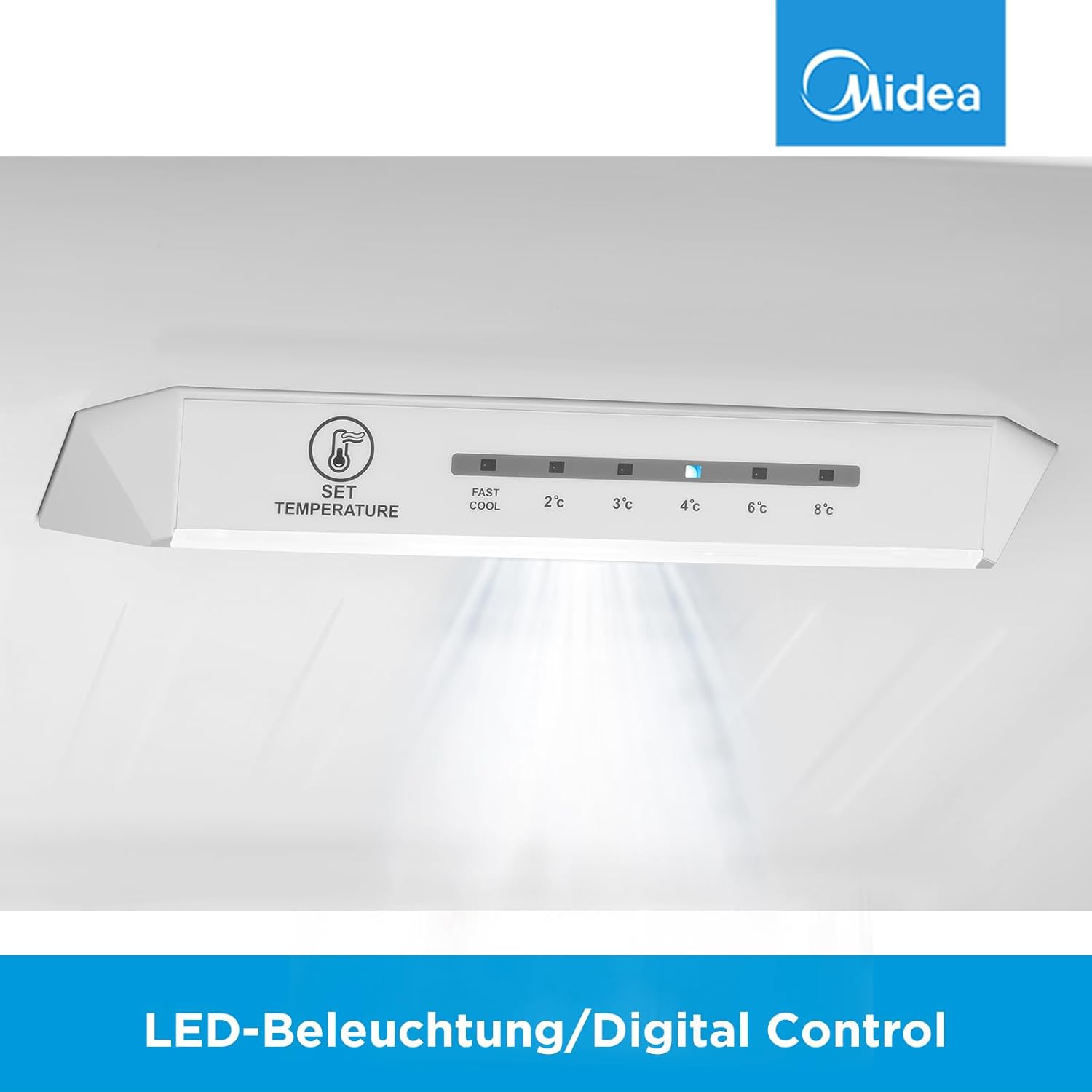 Midea MERB276FGE02A Kühl-Gefrierkombination 270L | NoFrost | 180cm | Inox – Bild 7