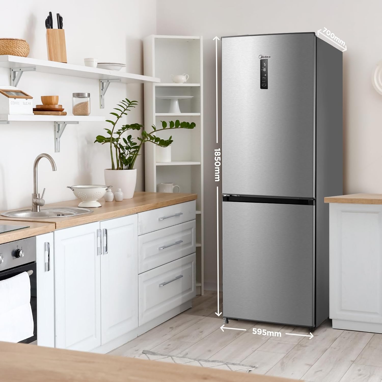 Midea MERB345MGC02 Kühl-Gefrierkombination 338L | NoFrost | 185cm | Energieklasse C – Bild 3