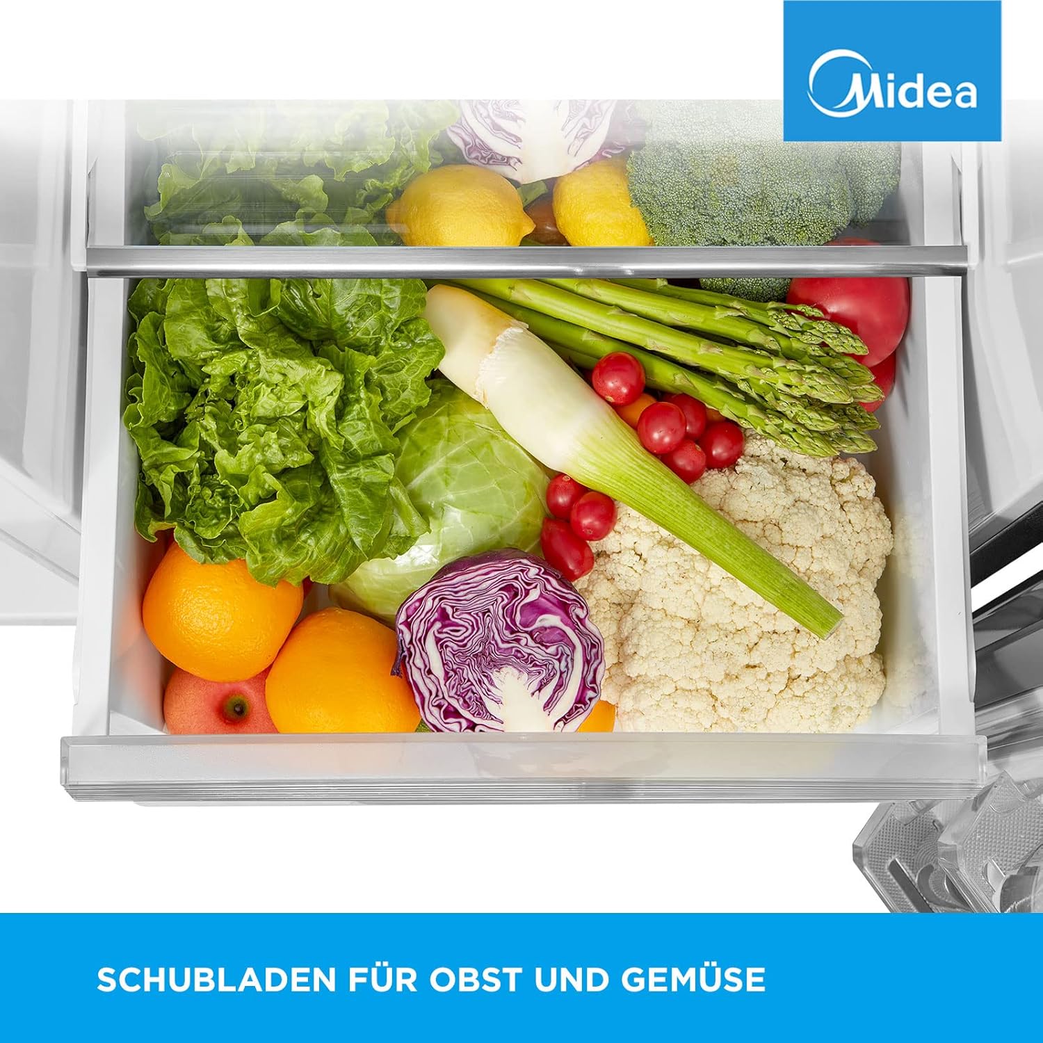 Midea MERS530FGD02 Side-by-Side 532L | Indoor Ice Bar | NoFrost | Twin Control – Bild 7