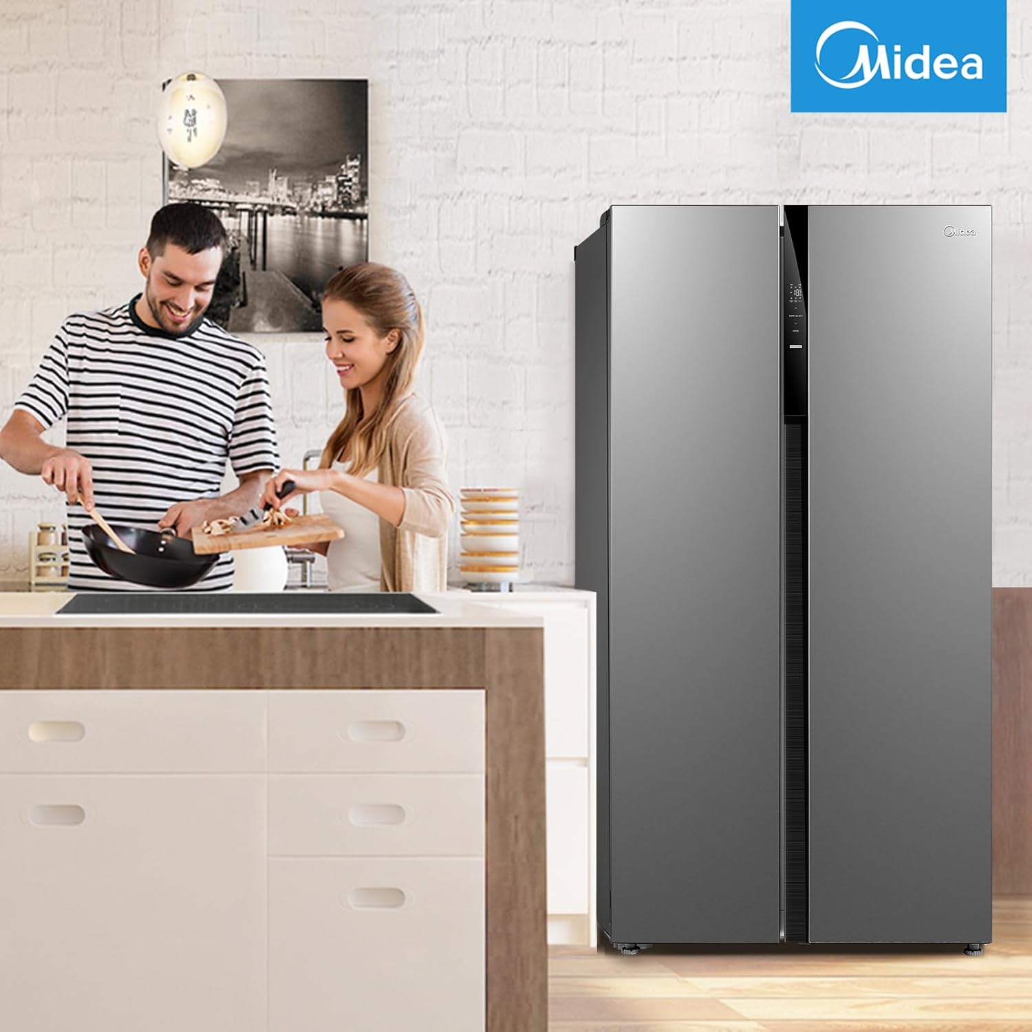 Midea MERS530FGE02 Side-by-Side 548L | 35 dB Flüsterleise | Inverter Quattro | NoFrost – Bild 2