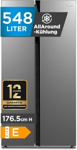 Midea MERS530FGE02 Side-by-Side 548L | 35 dB Flüsterleise | Inverter Quattro | NoFrost