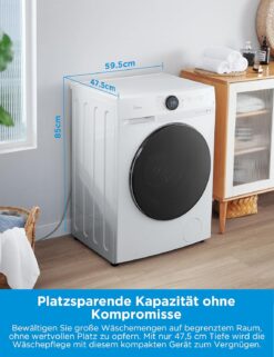 Alternative view of Midea MF200D86WB-14EAS Waschtrockner 8kg/6kg | Slim 48cm | Turbo | Preis-Leistung