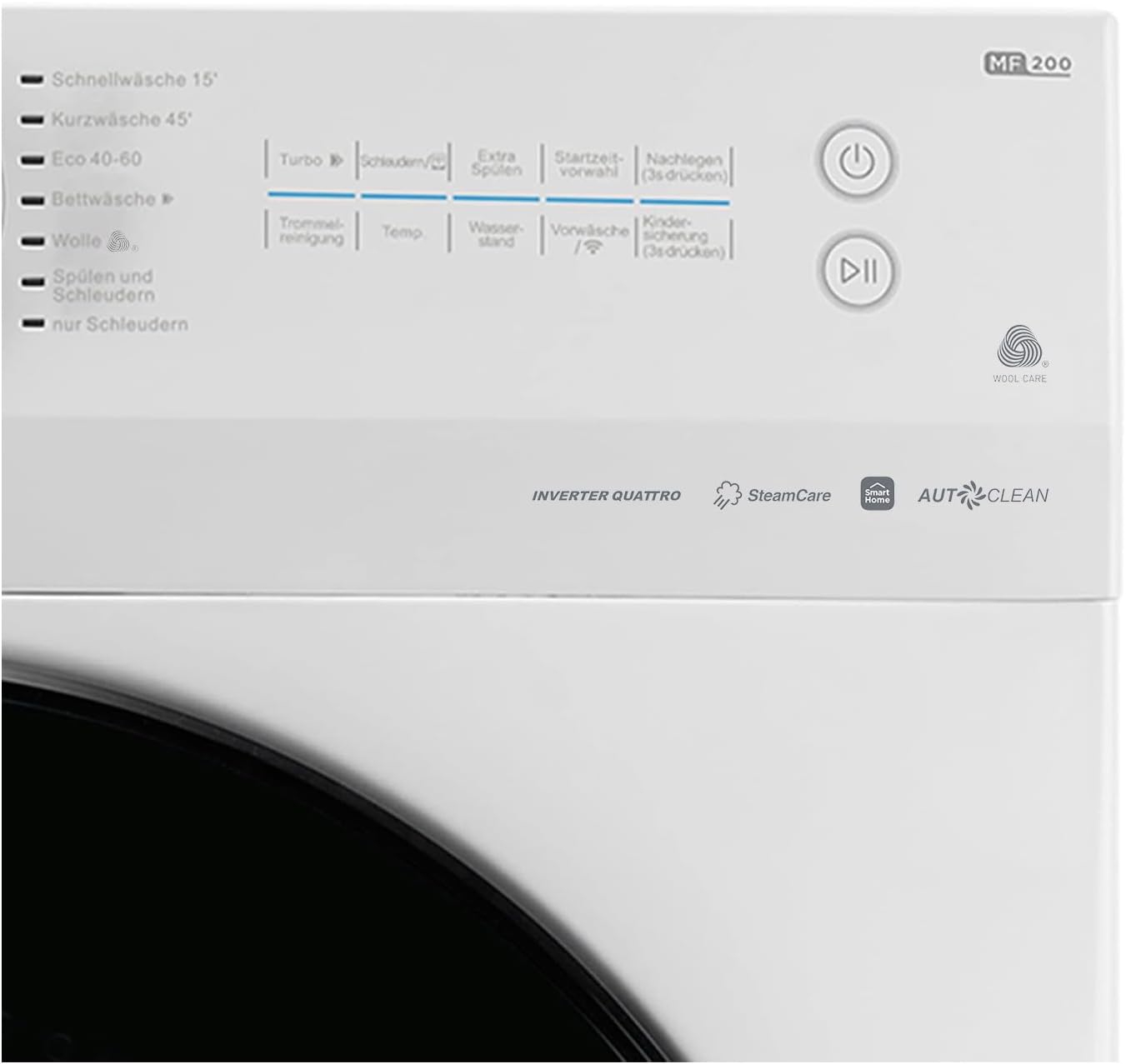 Midea MF200W100WB-14A Waschmaschine 10kg | Inverter-Quattro-Motor | 70% Ersparnis – Bild 3