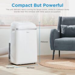 Alternative view of Climatiseur Mobile Midea 12000 BTU | 3-en-1 Déshumidificateur | Classe A