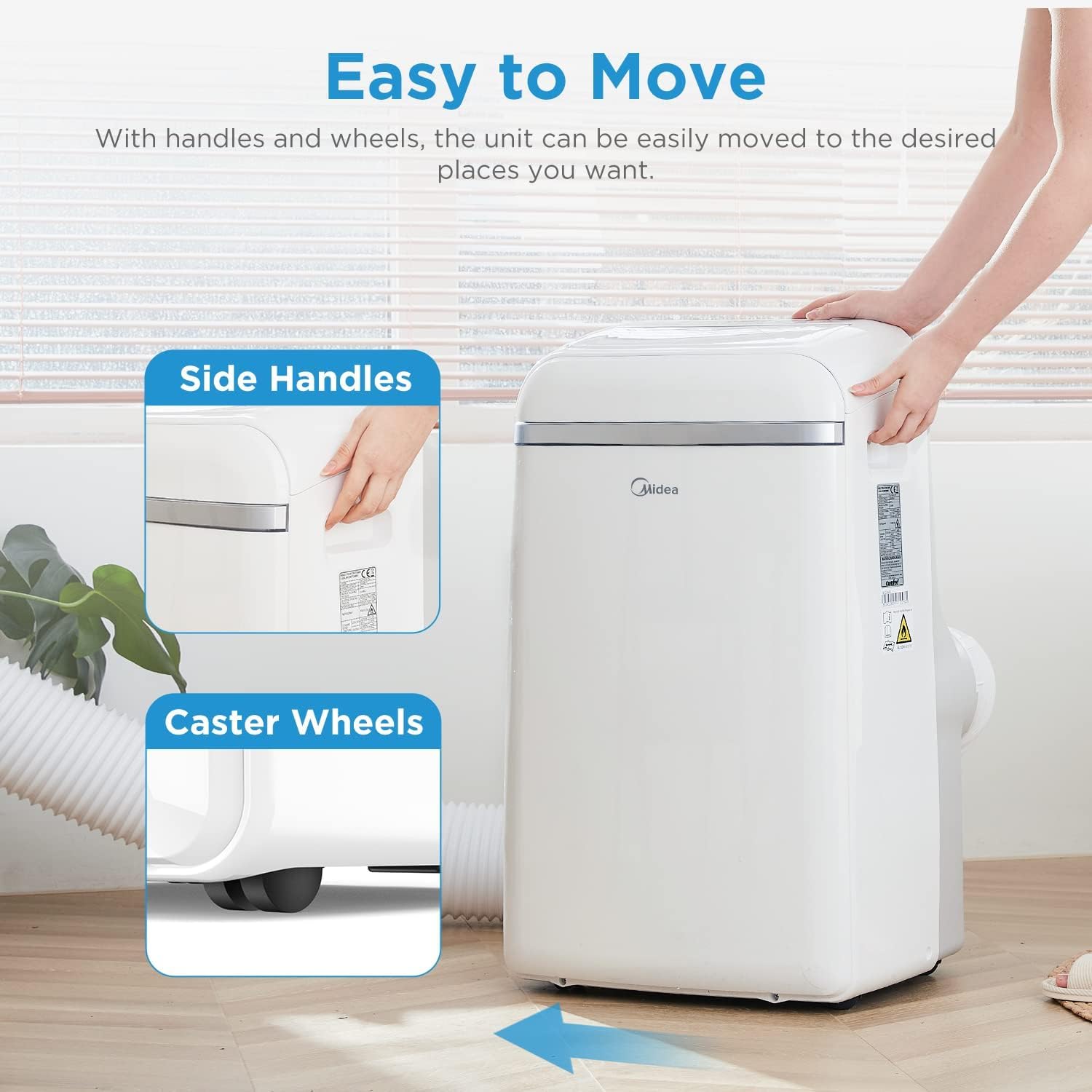 Climatiseur Mobile Midea 12000 BTU | 3-en-1 Déshumidificateur | Classe A – Image 9