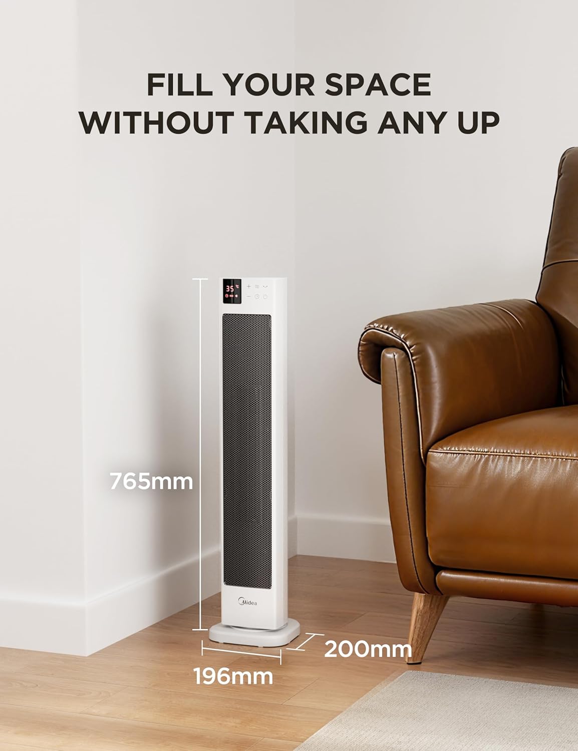 Radiateur Céramique Tour Midea 2000W | Double Moteur DC & Télécommande – Image 9