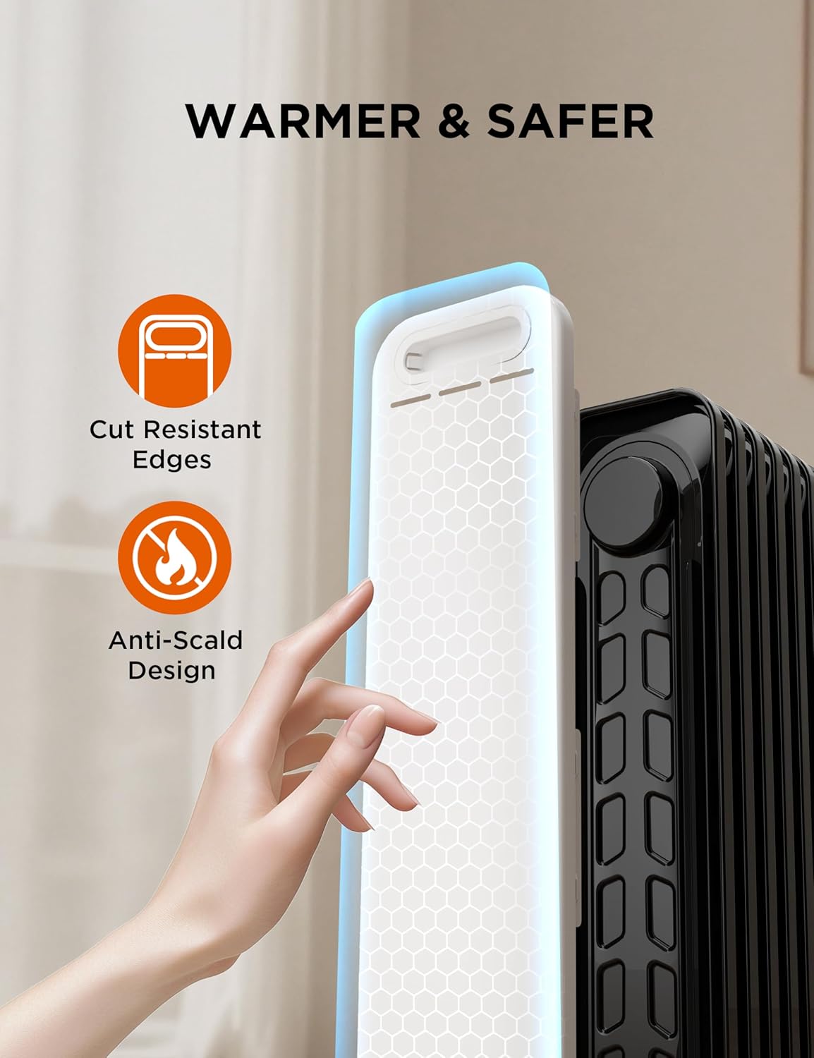 Radiateur Bain d'Huile Midea 2000W 9 Ailettes | Commande Rotative – Image 6