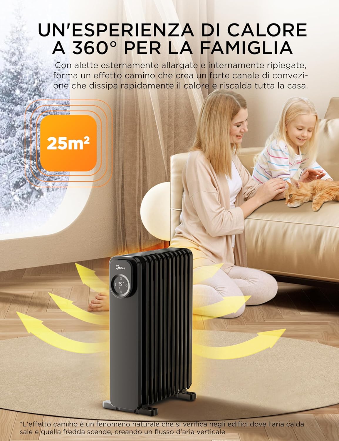 Radiateur Bain d'Huile Midea 2300W 11 Ailettes | Télécommande LED – Image 5