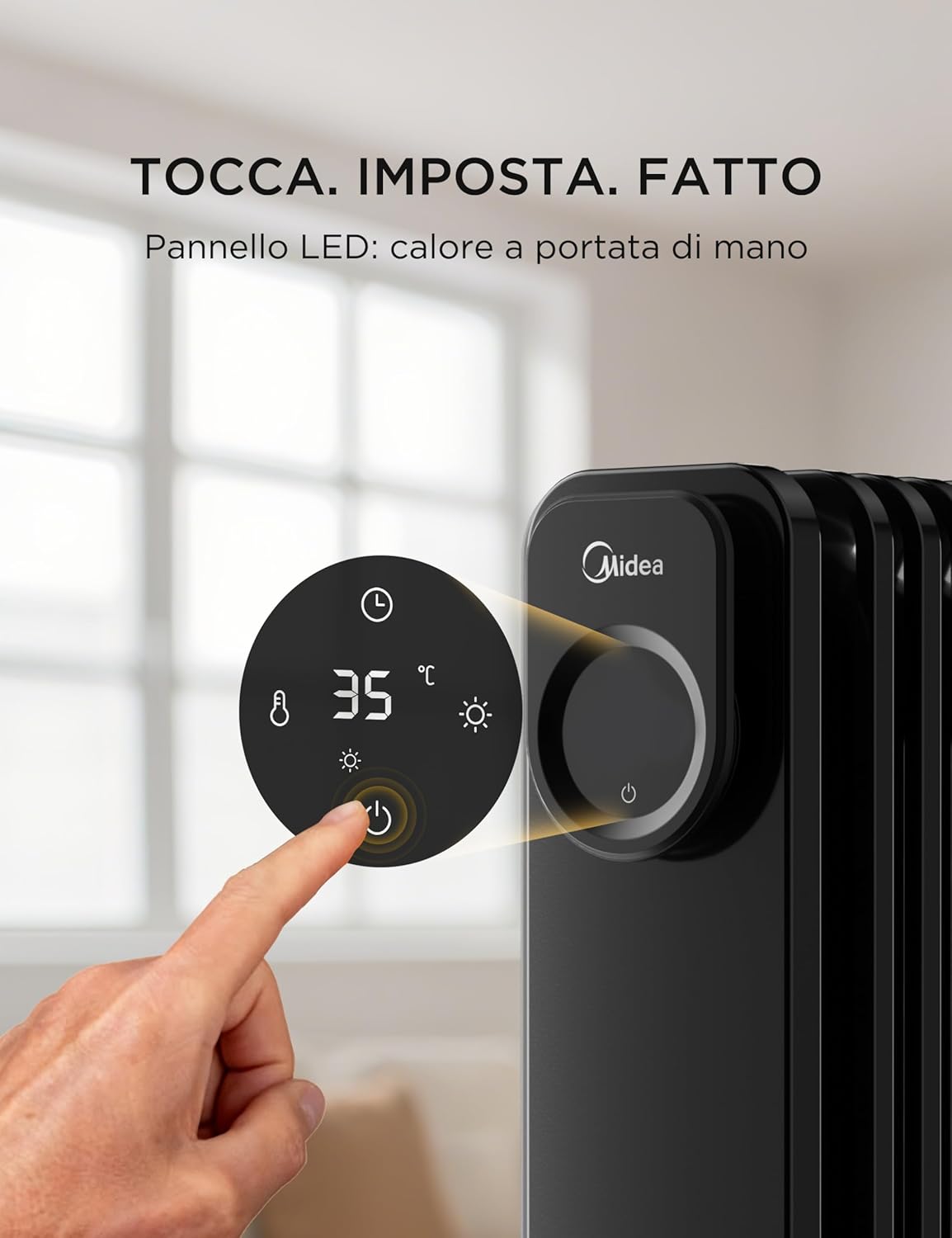 Radiateur Bain d'Huile Midea 2300W 11 Ailettes | Télécommande LED – Image 2